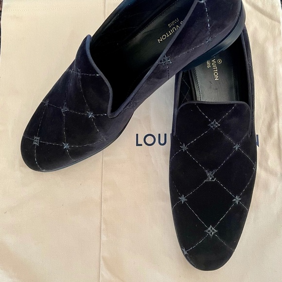 Louis Vuitton Auteuil Slipper black monogram print velvet main image 2